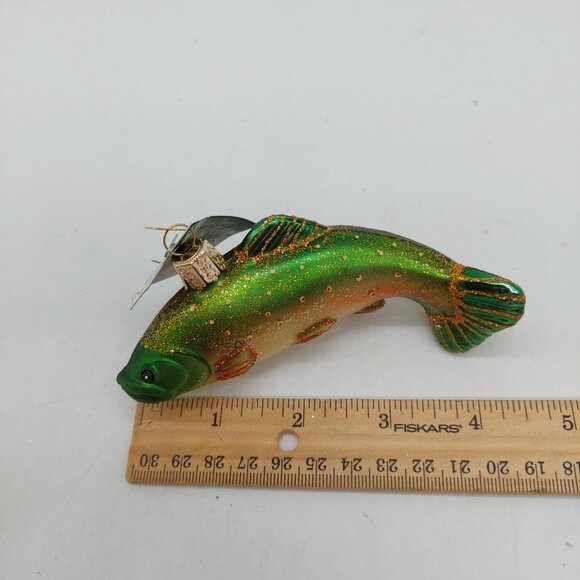 Old World Christmas Glass Ornament Rainbow Trout Multi-colored - Picture 8 of 9